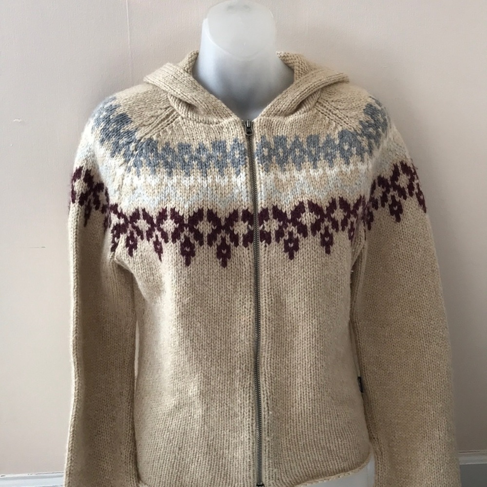 Vintage Abercrombie lambswool hooded cardigan